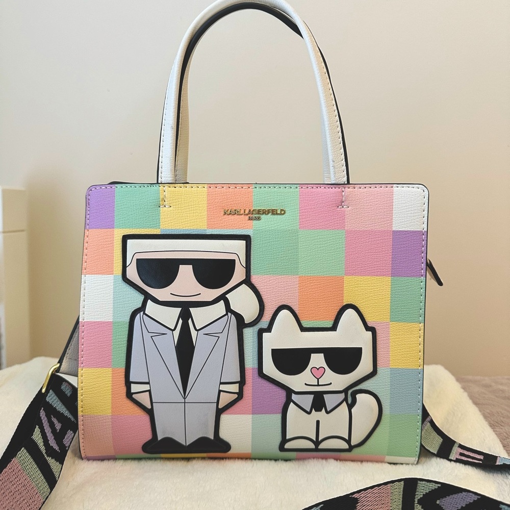 NWT Karl Lagerfeld Small Maybelle Tote Pastel Crossbody